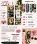 Custom Photo Collage 20oz Tumbler